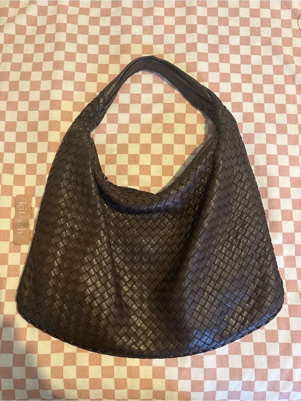Bottega Veneta Dark Brown Intrecciato Hobo Shoulder Bag